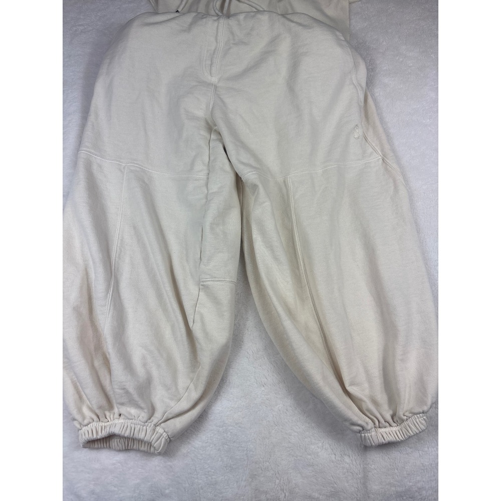 Free People Movement Hot Shot Jumpsuit Cream Ivory Fleece Sleeveless Jogger S - Picture 3 of 5